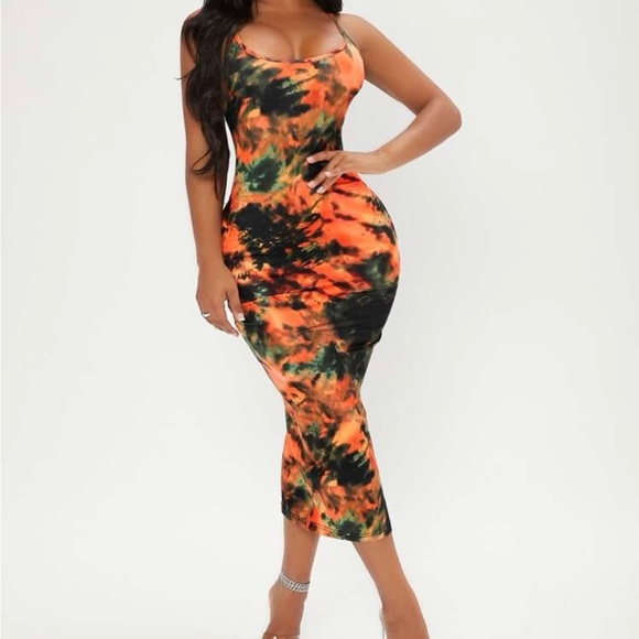 NWOT Tie Dye Cami Bodycon Dress - Picture 2 of 4